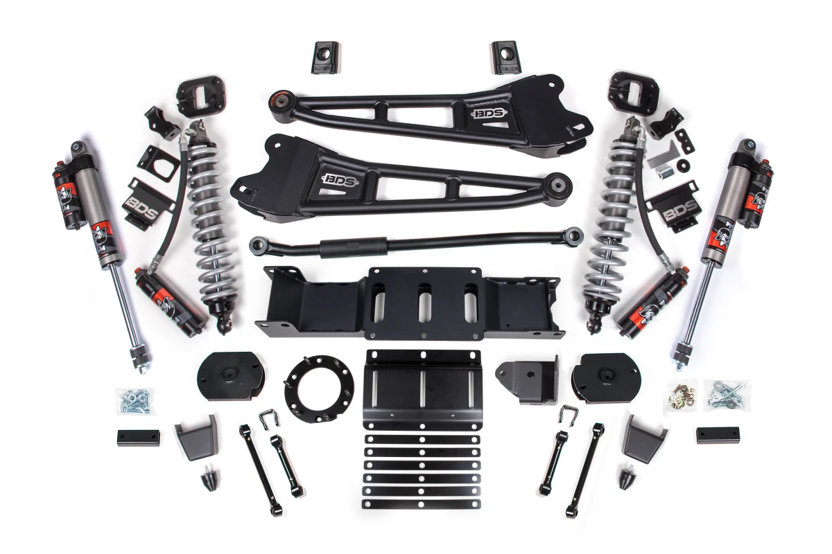 BDS Suspension BDS1653PESB 2019-2024 Ram 2500 4wd 3" Radius Arm Suspension Lift Kit, 1.25" Rear, Coil Space